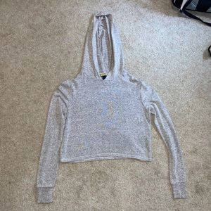 Grey/purple long sleeve hoodie